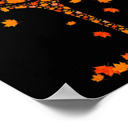 Herfst van glas van wijngaarden in de herfst van d poster (Hoek)