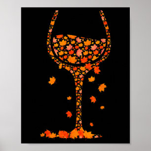 Herfst van glas van wijngaarden in de herfst van d poster