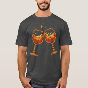 Herfst van glas van wijngaarden in de herfst van d t-shirt