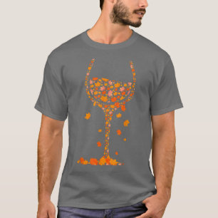 Herfst van glas van wijngaarden in de herfst van d t-shirt