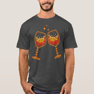 Herfst van glas van wijngaarden in de herfst van d t-shirt