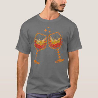 Herfst van glas van wijngaarden in de herfst van d t-shirt
