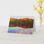 herfst van het marthaler park en wenskaart van vij kaart (Gele Bloem)