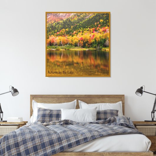 Herfst van het meer canvas afdruk (Insitu (Slaapkamer))