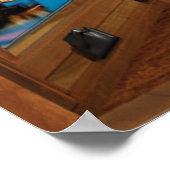 Herfst van het venster van hout - Verlichting Poster (Hoek)