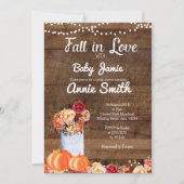 Herfst van houtpompoen, verliefd op Bridal Shower  Kaart (Voorkant)