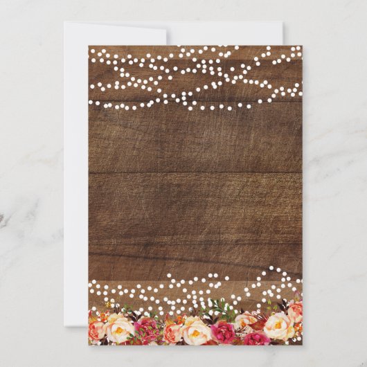 Herfst van houtpompoen, verliefd op Bridal Shower  Kaart (Achterkant)