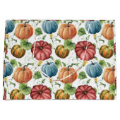 herfst van Oranje en blauwe pompoenen Groot Cadeauzakje (Voorkant)