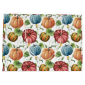 herfst van Oranje en blauwe pompoenen Groot Cadeauzakje (Achterkant)