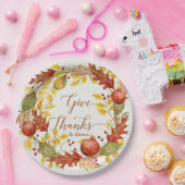 Herfst van Pomegranaat, najaar leder, met adem Bed Papieren Bordje (Feest)