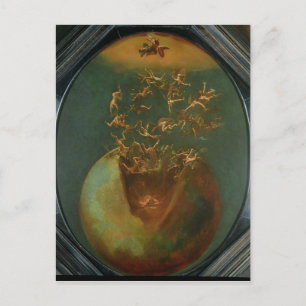 Herfst van Satan en de Rebel Angels uit de hemel Briefkaart