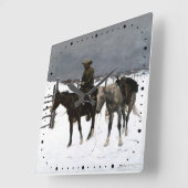 Herfst van The Cowboy Frederic Remington 1895 West Vierkante Klok (Hoek)