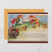  herfst van Turkije en Thanksgiving thuis Briefkaart (Voorkant / Achterkant)