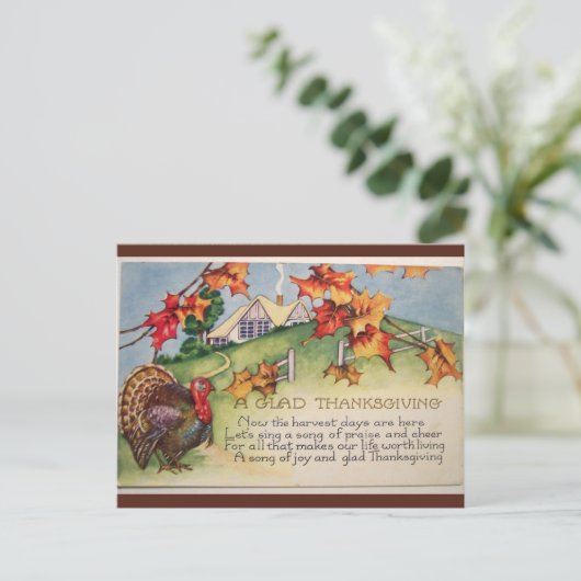  herfst van Turkije en Thanksgiving thuis Briefkaart (Staand voorkant)