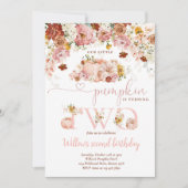 Herfst van wilde bloemen Floral Rustic Pumpkin 2e  Kaart (Voorkant)