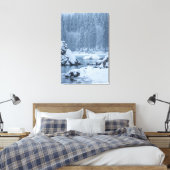 Herfst van zware sneeuw Fusine, Italië Canvas Afdruk (Insitu (Slaapkamer))