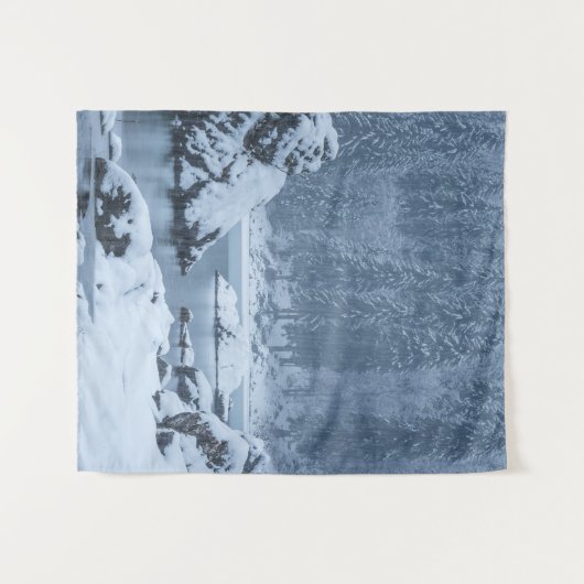 Herfst van zware sneeuw Fusine, Italië Wandkleed (Voorkant (horizontaal))