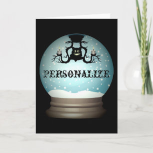 Herfst van zwarte katten, kroonkandelaar, herfstsn kaart