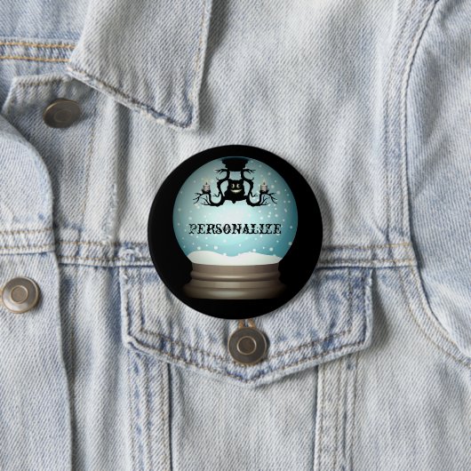 Herfst van zwarte katten, kroonkandelaar, herfstsn ronde button 7,6 cm (In situ)