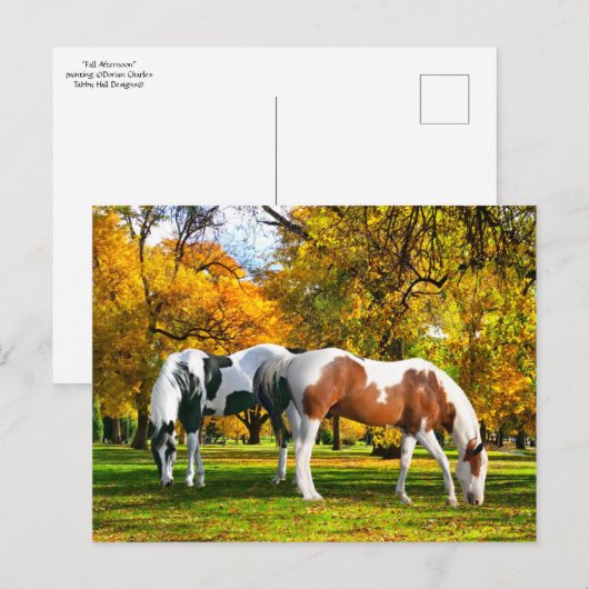 "Herfst vanmiddag"  Briefkaart (Voorkant / Achterkant)