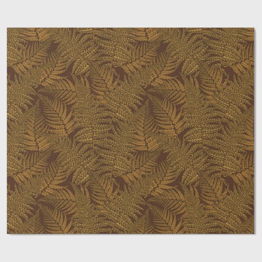 Herfst varen op bruin cadeaupapier (Vlak)