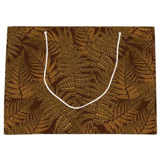 Herfst varen op bruin groot cadeauzakje (Voorkant)