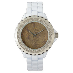 Herfst varen op bruin horloge
