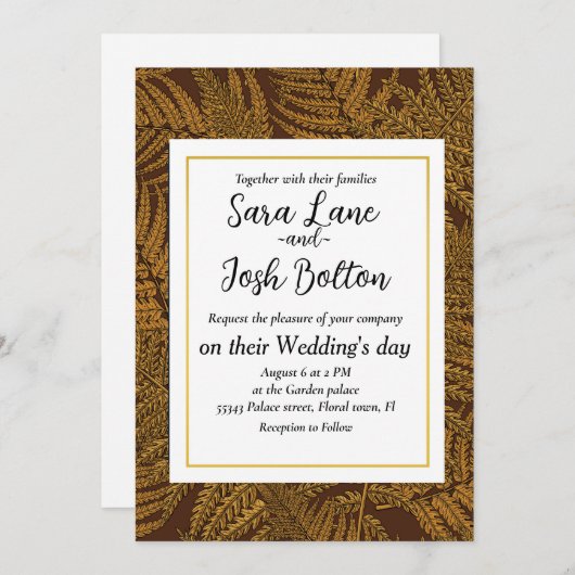 Herfst varen op bruin kaart (Voorkant / Achterkant)