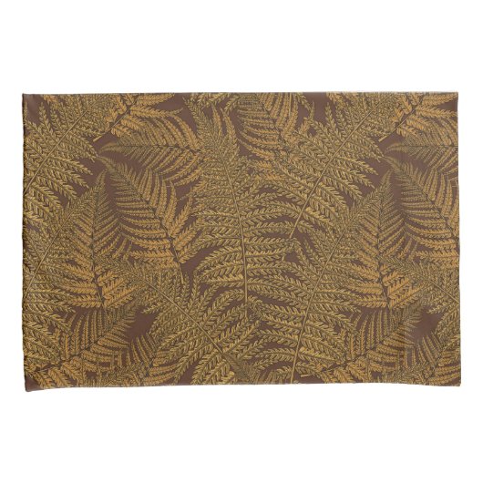 Herfst varen op bruin kussensloop (Voorkant-Rechts)