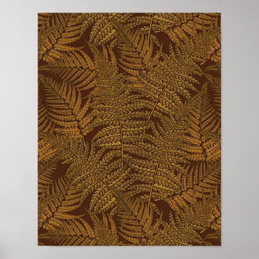 Herfst varen op bruin poster (Voorkant)