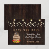 Herfst Ventilatie Wijnloop Wijnland Vineyard Save  The Date (Voorkant / Achterkant)