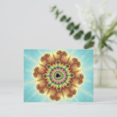 Herfst ventilator - fractale kunst briefkaart (Staand voorkant)