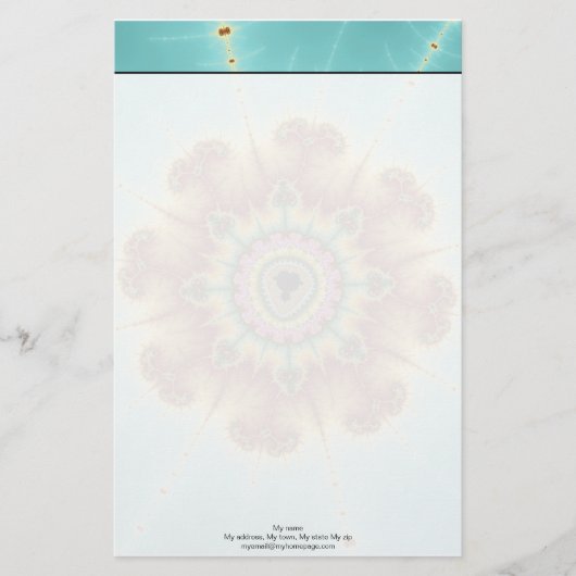 Herfst ventilator - fractale kunst briefpapier (Voorkant)