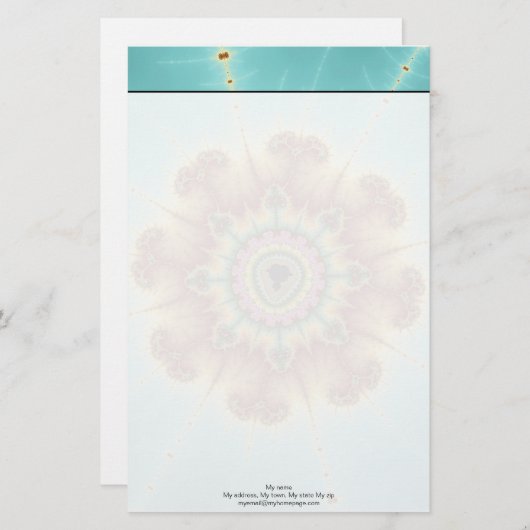 Herfst ventilator - fractale kunst briefpapier (Voorkant / Achterkant)