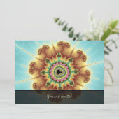 Herfst ventilator - fractale kunst kaart (Staand voorkant)