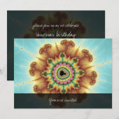 Herfst ventilator - fractale kunst kaart (Voorkant / Achterkant)