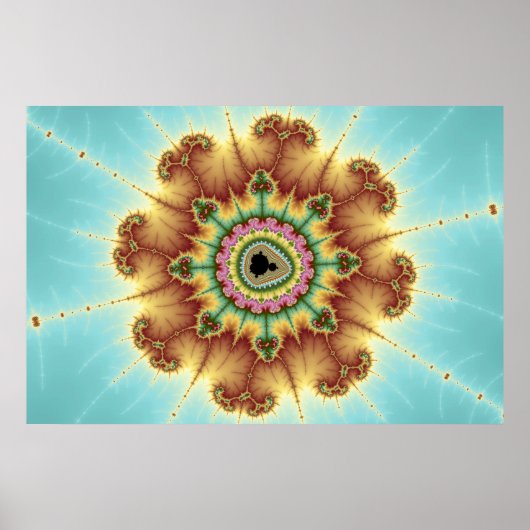 Herfst ventilator - fractale kunst poster (Voorkant)