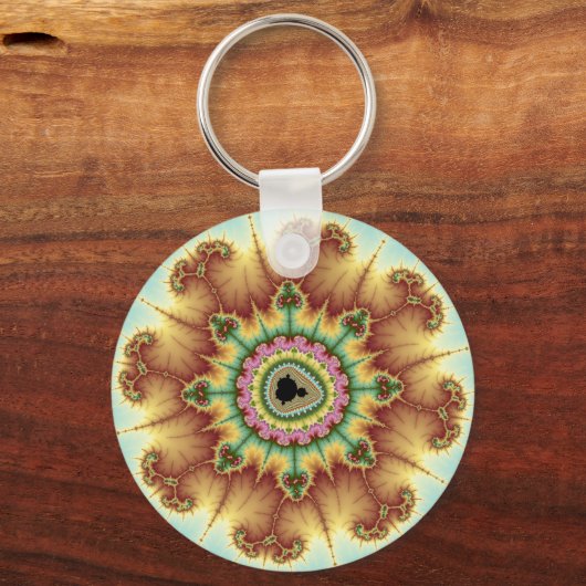 Herfst ventilator - fractale kunst sleutelhanger (Voorkant)