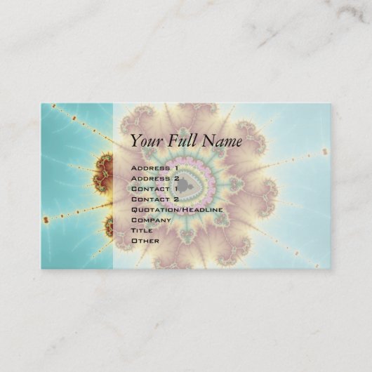 Herfst ventilator - fractale kunst visitekaartje (Voorkant)