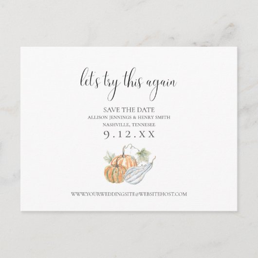 Herfst Verander de Datum sparen de Aankondiging va (Voorkant)