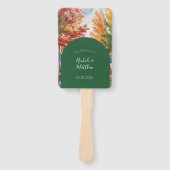 Herfst veranderen van de bladeren bruiloft handwaaier (Voorkant)