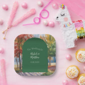 Herfst veranderen van de bladeren bruiloft papieren bordje (Feest)