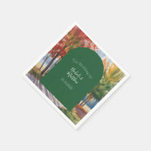 Herfst veranderen van de bladeren bruiloft servet (Hoek)