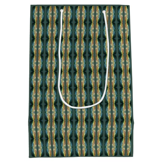 Herfst veranderende kleur blad kunst, geel bruin g medium cadeauzakje (Achterkant)