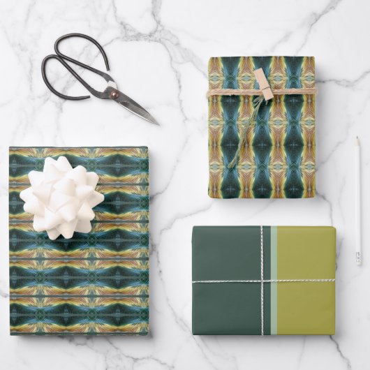 Herfst veranderende kleuren Leaf Art, geel bruin g Inpakpapier Vel (Voorkant)