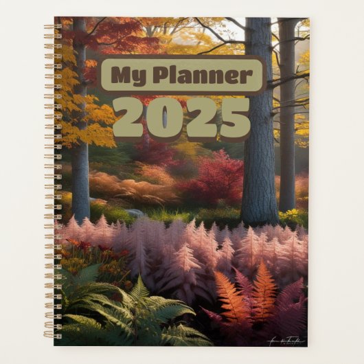 Herfst Verandert Evolutie Leven Groen Bruin Planner (Voorkant)