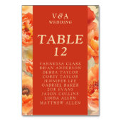 Herfst Verbrand Oranje Bloemige Bruiloft Kaart (Voorkant)