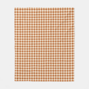 Herfst Verbrand Oranje Gingham Patroon Herfst Plai Fleece Deken
