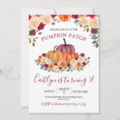 Herfst verbrand Oranje pompoenpleister 5e verjaard Kaart (Voorkant)