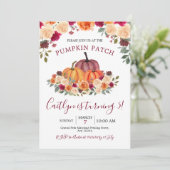 Herfst verbrand Oranje pompoenpleister 5e verjaard Kaart (Staand voorkant)